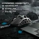 Геймерська бездротова (Bluetooth + 2,4G) миша з магнію Attack Shark R3, PixArt PAW3395, 8K, 26000DPI, Silver Grey/СІРИЙ (R3-3395SG) - изображение 7