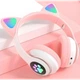 Беспроводные наушники MDR CAT VZV-28M с кошачьими ушками Bluetooth с подсветкой Розовые - изображение 1