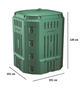 Компостер садовый пластиковый 900L Prosperplast COMPOTHERMO, IKB900 - изображение 2