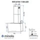 Вытяжка наклонная Minola HVS 6744 BL 1100 LED - изображение 13