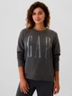 Свитшот на флисе женский GAP Relaxed Gap Logo 527422 XS Серый (1945446860) - изображение 1