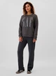 Свитшот на флисе женский GAP Relaxed Gap Logo 527422 XS Серый (1945446860) - изображение 3