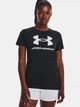 Футболка женская Under Armour UA Rival Logo 1356305-001 XS Черная (194511804568) - изображение 5