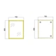Дзеркало настінне ZERIX FONTE MRZ09-70x85-REVERSE GOLD прямокутне в золотій рамі (ZX5639) - зображення 2