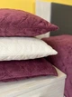 Покрывало ТЕП велюровое Velour Ромб круглый Марсала Евро макси 240х260 см Двустороннее - изображение 3