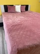Покрывало ТЕП велюровое Velour Ромб круглый Розовый полуторное 150х210 см Двустороннее - изображение 3