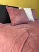 Покрывало ТЕП велюровое Velour Ромб круглый Розовый полуторное 150х210 см Двустороннее - изображение 4