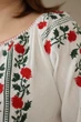 Блуза етнічна з яскравою вишивкою квітами 58 р біла (342) - зображення 5