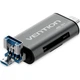 Картридер Vention CCHH0 USB 3.0 Type-A/Type-C/Micro USB для карт SD/microSD, металевий корпус, сірий - зображення 10