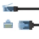 Патч-корд Goobay RJ45 UTP6a 2.0m patch Slim Ultra Flexi PoE+ Cu чорний(75.07.4234) - изображение 3