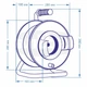 Подовжувач SVITTEX на котушці 80м з виносною розеткою перетином дроту 2х1,5 мм² - зображення 2