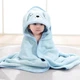 М'який дитячий рушник-куточок з капюшоном Blue Puppy пляжний / банний рушник пончо для дитини, блакитний (100353082) - зображення 2