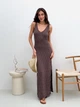 Платье длинное летнее женское ARTKNIT Ажур S-M Кофейное (4823093466739) - изображение 1