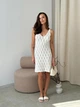 Платье короткое летнее женское ARTKNIT Ажур S-M Молочное (4823093466807) - изображение 4