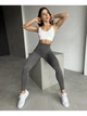 Женские лосины Push Up спортивные однотонные с эффектом пуш ап для тренировок и повседневной носки S Темно Серый (17000556) - изображение 4