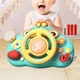 Интерактивная музыкальная игрушка бизибор для детей "Руль" многофункциональный игровой центр - детский симулятор вождения, зеленый (101637787) - изображение 4