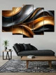 Модульная картина MAKO "Золотой поток" 80x125 см MK50502 - изображение 4