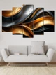 Модульная картина MAKO "Золотой поток" 80x125 см MK50502 - изображение 5