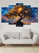 Модульная картина MAKO "Космическое дерево" 80x125 см MK50529 - изображение 4