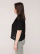 Футболка женская черная широкая с надписью 1835-1 XL - изображение 6