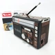 Радиоприёмник портативное радио golon rx-381 аккумуляторный ретро колонка usb sd mp3 fm. цвет: коричневый - изображение 5