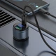Автомобільний зарядний пристрій з швидкою зарядкою HOCO Z57B Glorious |USB+Type-C, 63W| Металевий сірий - зображення 5