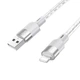 Кабель для зарядки телефона Lightning Apple iPhone HOCO X99 Crystal Junction |1м, 2.4A| Серый - изображение 3