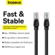 Кабель сетевой патч-корд для интернета Baseus High Speed CAT5 Gigabit круглый 1.5m (B00133206111-02) - изображение 3
