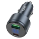 Автомобільний зарядний пристрій з швидкою зарядкою HOCO Z57B Glorious |USB+Type-C, 63W| Металевий сірий - зображення 1