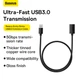 USB кабель удлинитель 2m BASEUS AirJoy Series USB2.0 Черный B00631103111-03 - изображение 6