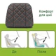 Автомобильный подголовник Comfort Trip AMF 004-2 225х245х60 из экокожи красный - изображение 7