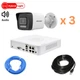 Комплект відеонагляду на 3 вуличні камери Hikvision 4Mp-IP-DS-2CD1043G2-LIUF-HybridLight зі звуком - изображение 1