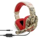 Дротові ігрові навушники iPega Gaming PG-R005, 3.5mm, Noice Reduction, 1.2m, Comouflage-Red - зображення 4