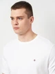 Футболка хлопковая длинная мужская GANT 2003184-110 M Белая (7325707156540) - изображение 4