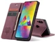 Чохол-книжка CaseMe із нубуку для Samsung A40 Бордовий - зображення 7