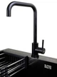 Мойка из нержавеющей стали AQUAMILL 6050 с PVD покрытием черная decor + смеситель + дозатор + решетка + сифон - изображение 13