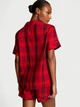 Женская пижама (Шорты+рубашка) Victoria's Secret (3226437712076) Flannel Short Pajama Set XS красная принт в клетку - изображение 2
