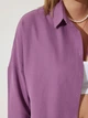 Рубашка хлопковая оверсайз женская Happiness DD00842 38 Dark Lilac (8496160096656) - изображение 6