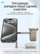 Беспроводная зарядка magsafe док станция 3 в 1 зарядная магнитная Qi2 25W QINETIQ T255 подставка держатель для apple айфона 16 17 часов наушников телефона быстрая на айфон iphone airpods iwatch эпл вотч galaxy watch сертифицированная белая + адаптер - изображение 4