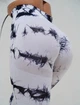 Лосины женские спортивные пуш ап для тренировок мраморный принт Marble Push Up M Белый с черным (17002656) - изображение 7