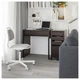 Компьютерный стол MICKE 73х50 см IKEA 202.447.47 черно-коричневый - изображение 3