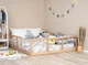 Детская деревянная кровать Монтессори BUSY WOOD без ножек, с ламелями Модель 10 Натуральное дерево 190х140 см - изображение 6