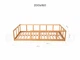 Детская деревянная кровать Монтессори BUSY WOOD без ножек, с ламелями Модель 10 Натуральное дерево 200х160 см - изображение 2