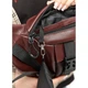 Велика шкіряна жіноча поясна сумка бананка Sambag DynamicDart марсала - зображення 9