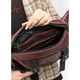Велика шкіряна жіноча поясна сумка бананка Sambag DynamicDart марсала - зображення 11