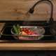 Дуршлаг-сито на раковину для мытья продуктов 36*25*10.5 см Сталь (HP-19-18-L) - изображение 2