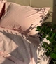 Комплект постельного белья LavSon Washed Cotton Вареный хлопок Двухспальный 180х220 (с простыней на резинке 160х200х25) Пудра - изображение 3