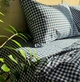 Комплект постельного белья LavSon Washed Cotton Вареный хлопок Двухспальный 180х220 (с простыней на резинке 140х200х25) Синий кубик - изображение 1