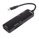 USB-хаб Maxxter USB Type-C 5-в-1 Black (HU3C-3PTF-01) - зображення 1