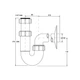 Сифон для умивальника McAlpine HC4PF-32 трубний без зливу 5/4*32 - зображення 2